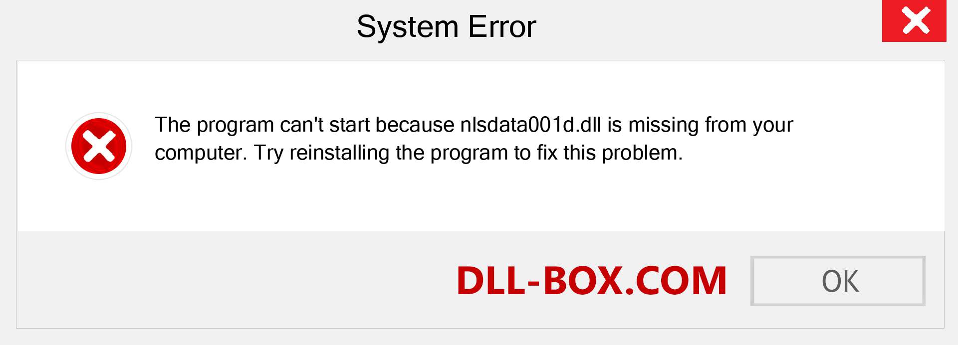  nlsdata001d.dll file is missing?. Download for Windows 7, 8, 10 - Fix  nlsdata001d dll Missing Error on Windows, photos, images