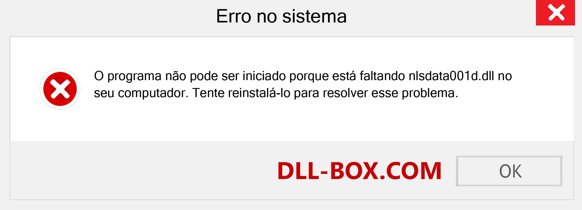 Arquivo nlsdata001d.dll ausente ?. Download para Windows 7, 8, 10 - Correção de erro ausente nlsdata001d dll no Windows, fotos, imagens